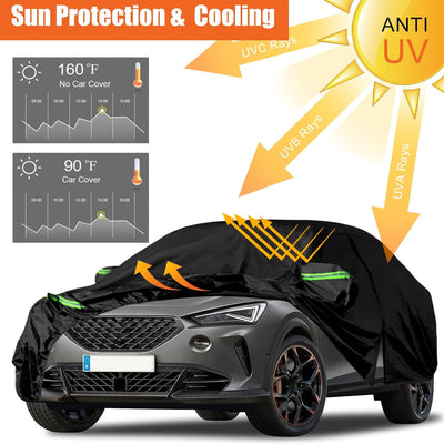 Autoabdeckung Vollgarage Kompatibel mit Cupra Formentor 2020-2023, Allwetter Heavy Auto Abdeckplane