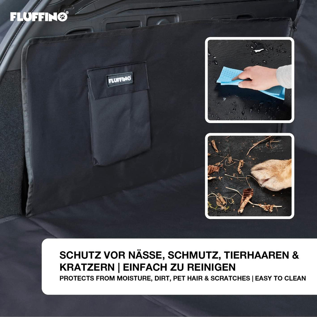 Kofferraumschutz Hund (inkl. Seiten- &amp; Ladekantenschutz) - Wasserfeste, Kratzfeste &amp; abwischbare Kof