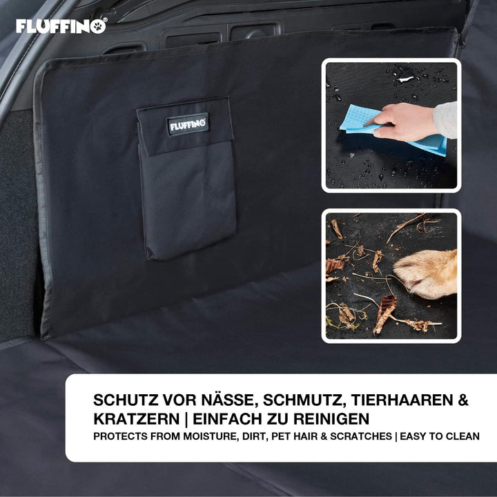 Kofferraumschutz Hund (inkl. Seiten- &amp; Ladekantenschutz) - Wasserfeste, Kratzfeste &amp; abwischbare Kof
