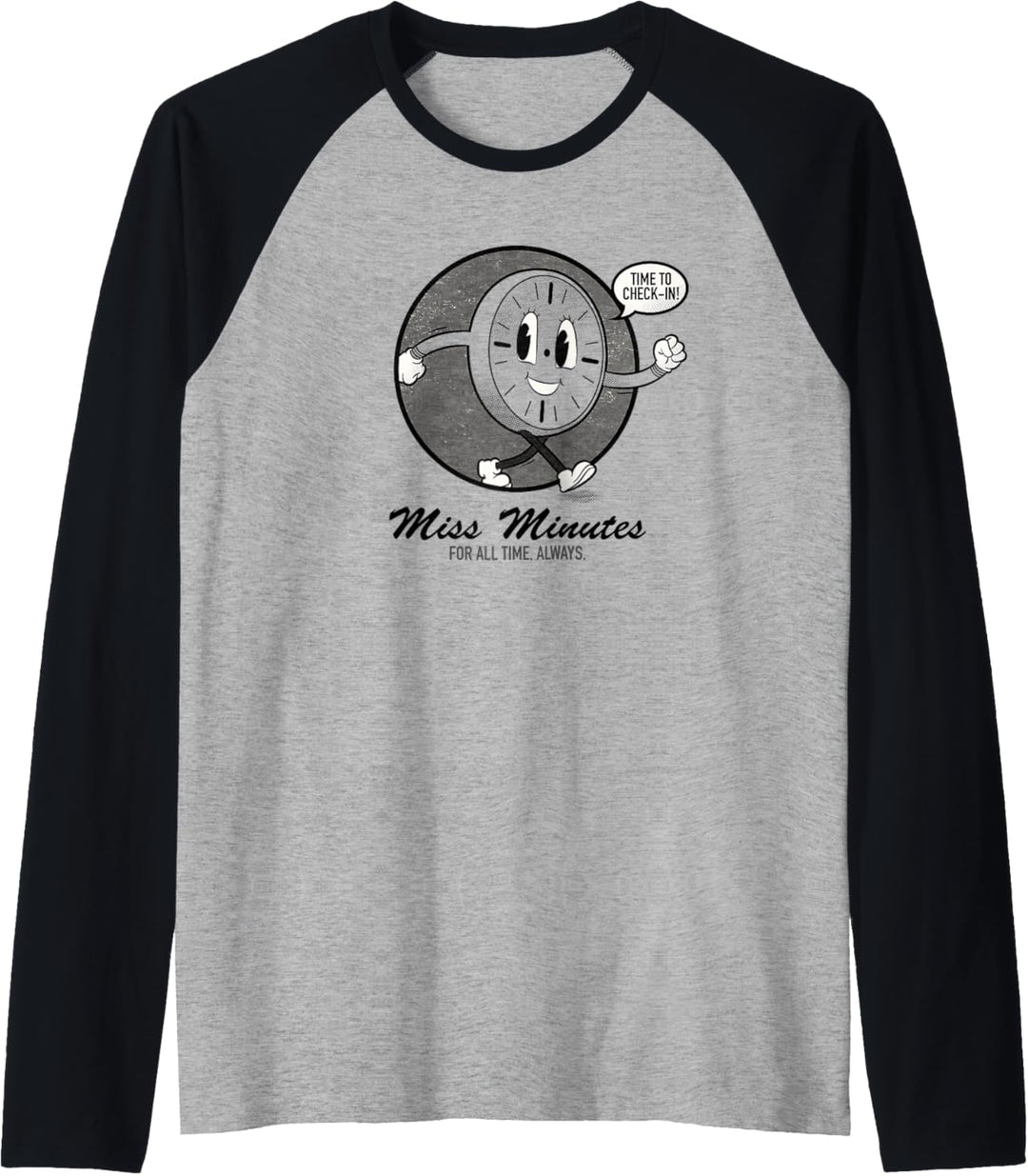 Marvel Loki Miss Minutes Time To Check-In Retro Raglan