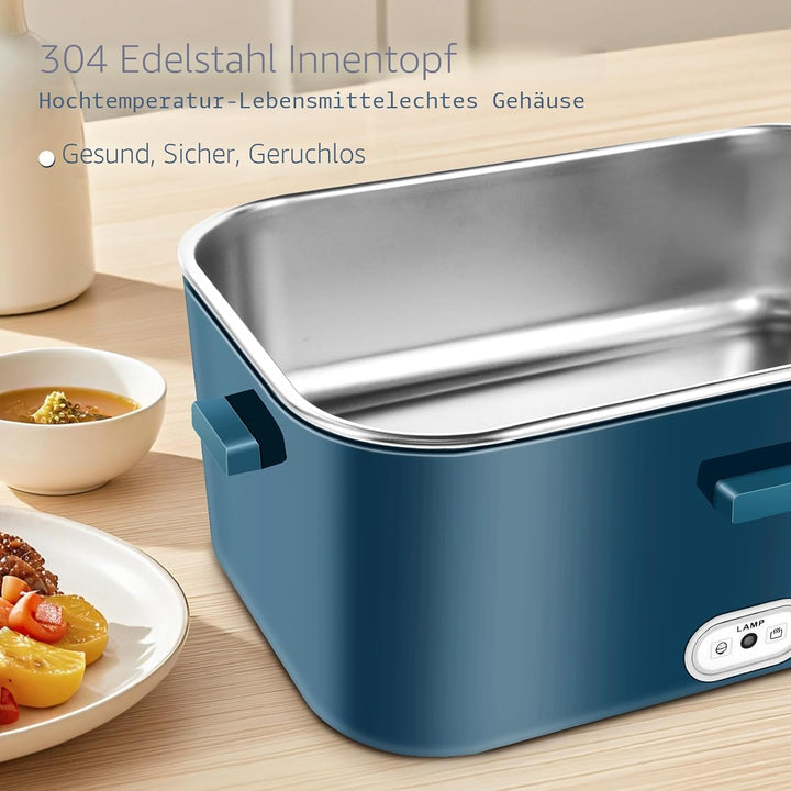Elektrische Lunchbox 120W 3-in-1 12V/24V/220V Brotdose Elektrisch für Auto, LKW, Büro 1,8L Beheizte