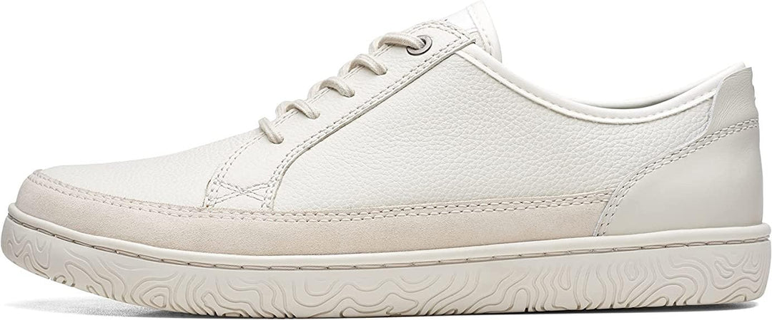 Clarks Herren Hodson Lace Sneaker 42.5 EU Ivory Leather, 42.5 EU Ivory Leather