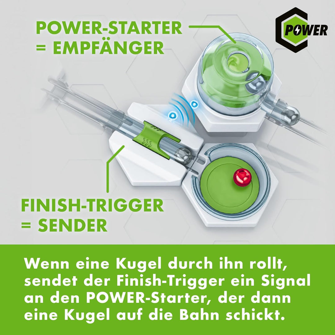 Ravensburger GraviTrax POWER Elemente Starter&Finish. Elektronisches Zubehör für Kugelbahnen für Kin