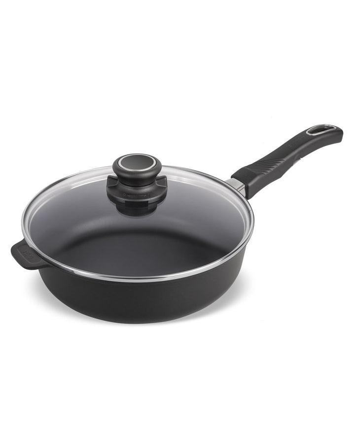 Set Original Gundel GUSS-BRATPFANNE mit Deckel, INDUKTION hoch, Ø 24 cm, Höhe 7,5 cm, BIOTAN-Oberflä