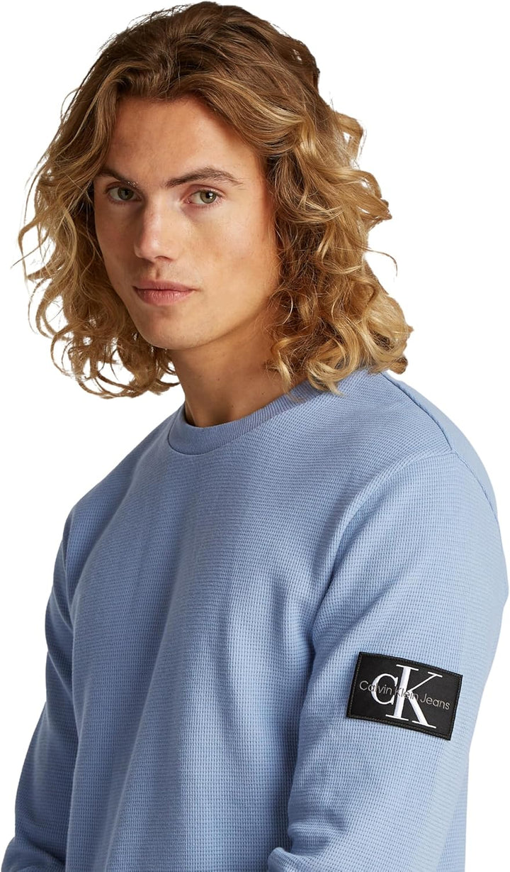 Calvin Klein Herren Langarm Strickoberteile XXS Blue (Tempest), XXS Blue (Tempest)