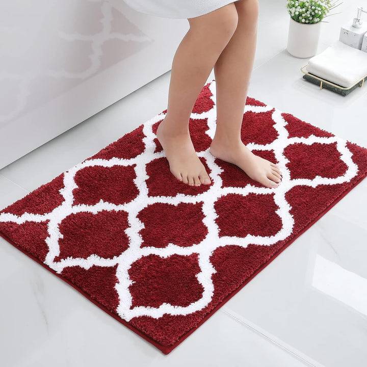 Homaxy rutschfest Badematte Badezimmerteppich Waschbar Hochflor Badteppich Flauschige Mikrofaser Bad