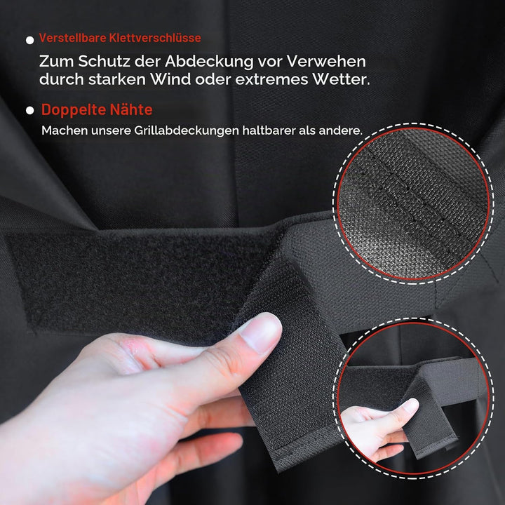 Grillabdeckung Wetterfest 76 cm - 7105 Grillabdeckungen für Weber Spirit 210 Grill, PU abdeckhaube f