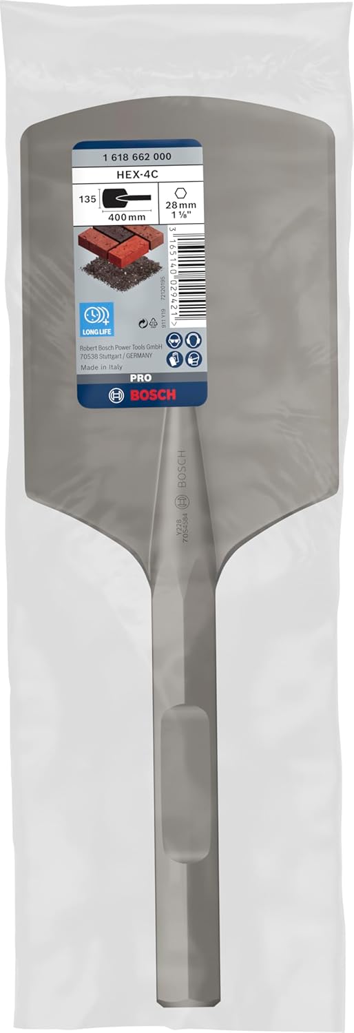 Bosch Professional abgerundeter Spatmeissel mit 28-mm-Sechskantschaft, 28-mm