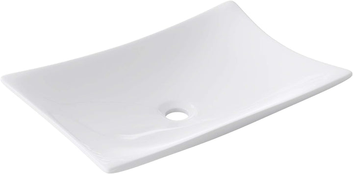 Sogood Brüssel910 Aufsatzwaschbecken, Keramik, weiss inkl. Nano-Versiegelung