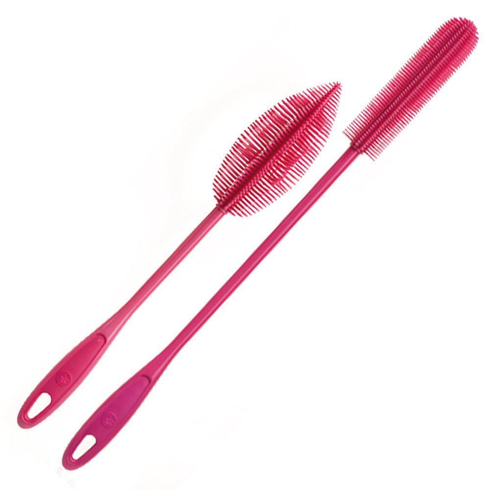 Kochblume - Spar-Set: Flaschenbürste + Flaschenbürste Slim (Pink)