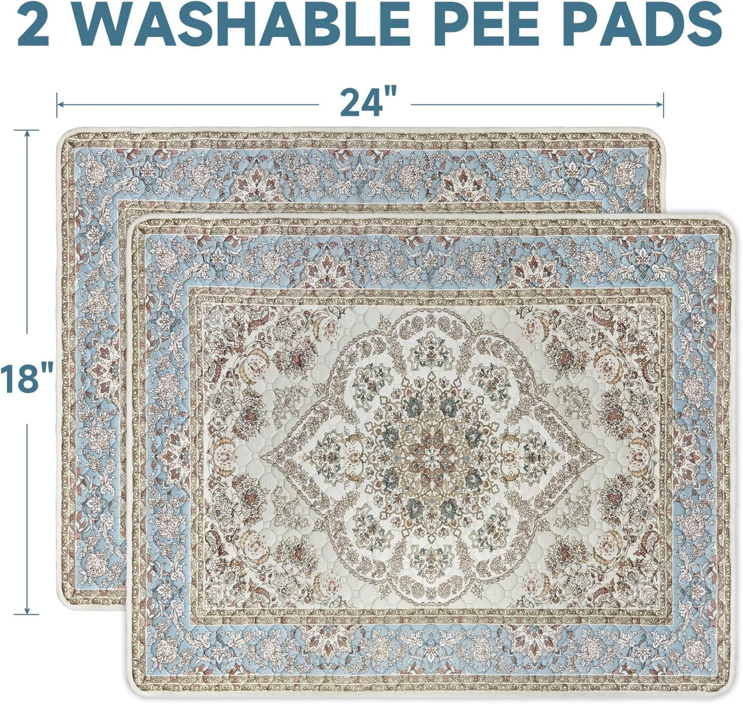 Waschbare Pinkelpads für Hunde, 2 Stück Wiederverwendbare Puppy Pads 60x45cm Super saugfähige wasser