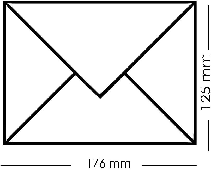 Karten mit Umschlag DIN B6 125x176 mm, 120g/m² stark, Faltkarte 120x170 mm, 240 g/m² (25 Stück in Or