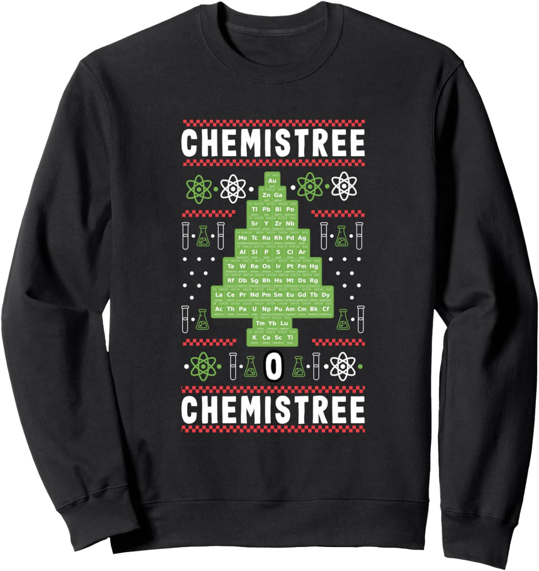 Chemistree O Chemistree Weihnachtsbaum, lustiger Weihnachtsmann-Atom Sweatshirt