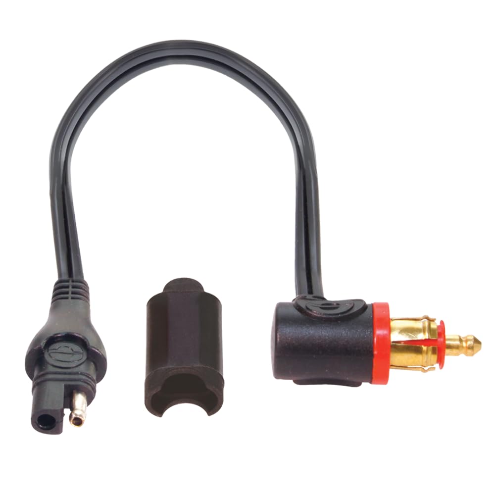 TecMate O-19 powersports-batteries, Schwarz OptiMATE Adapter-Verlängerung, SAE auf MOTORRAD 180° Ste