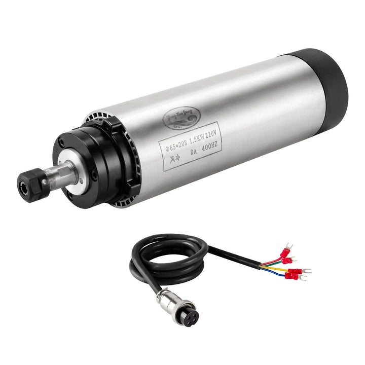 CNC Spindelmotor 220V 1.5KW 1500W luftgekühlt 65mm 4 Lager 24000RPM 400HZ für CNC-Routermaschine Sep