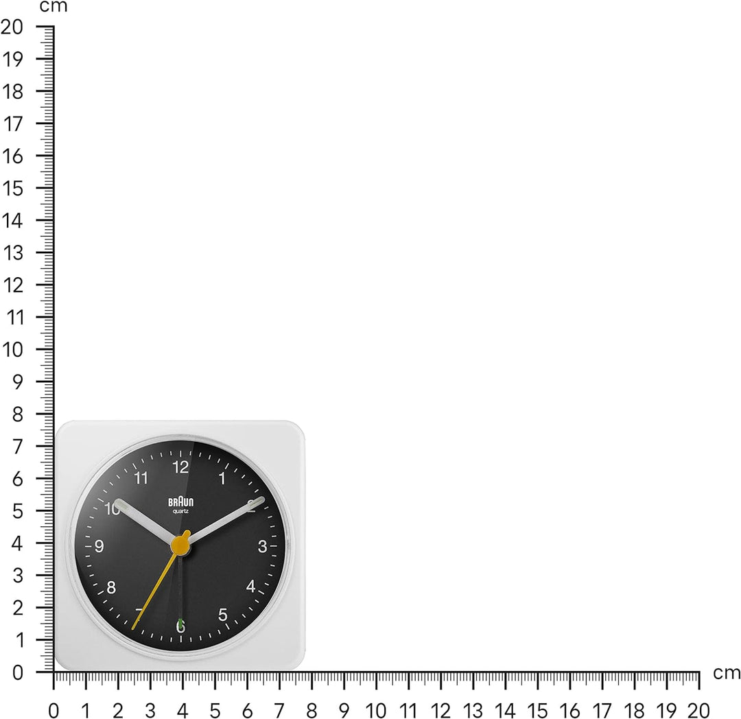 Braun Classic Analog Alarm Clock with Snooze and Light, Quiet Quartz Sweeping Movement, Crescendo Be