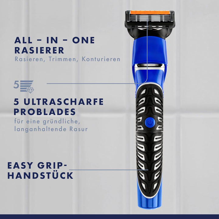 Gillette Fusion 5 Styler Rasierer Herren, Barttrimmer + Rasierklinge + 3 Kammaufsätze, Geschenk für