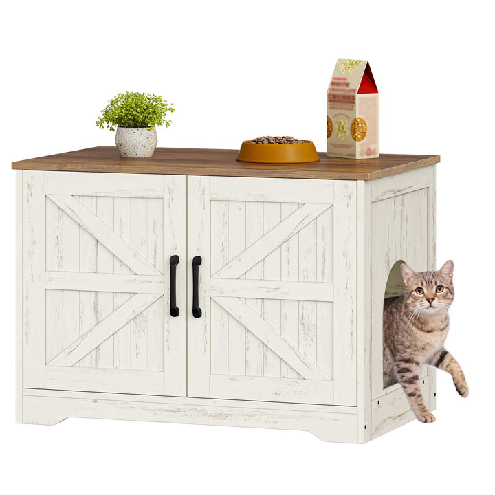 Katzenklo Schrank, Katzenklo Versteckt Schrank Möbel, Katzenhaus Holz, Katzenschrank Beistelltisch m