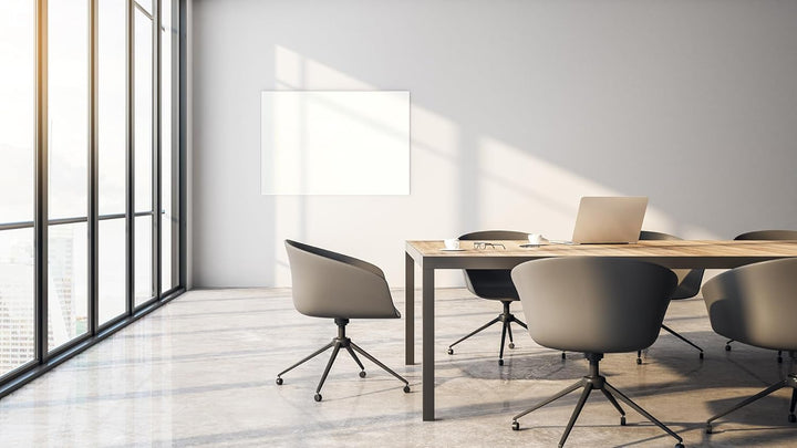 ALLboards Glasboard Magnetisch Weiss 100x70cm, Rahmenlos, Glastafel, Magnettafel, Gehärtetes Glas, W