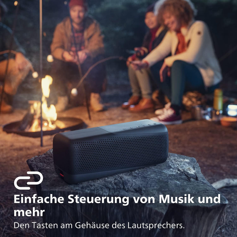 PHILIPS Audio Kabellose Lautsprecher Bluetooth, Hochportabler & Wasserdichter IP67 Lautsprecher Mit