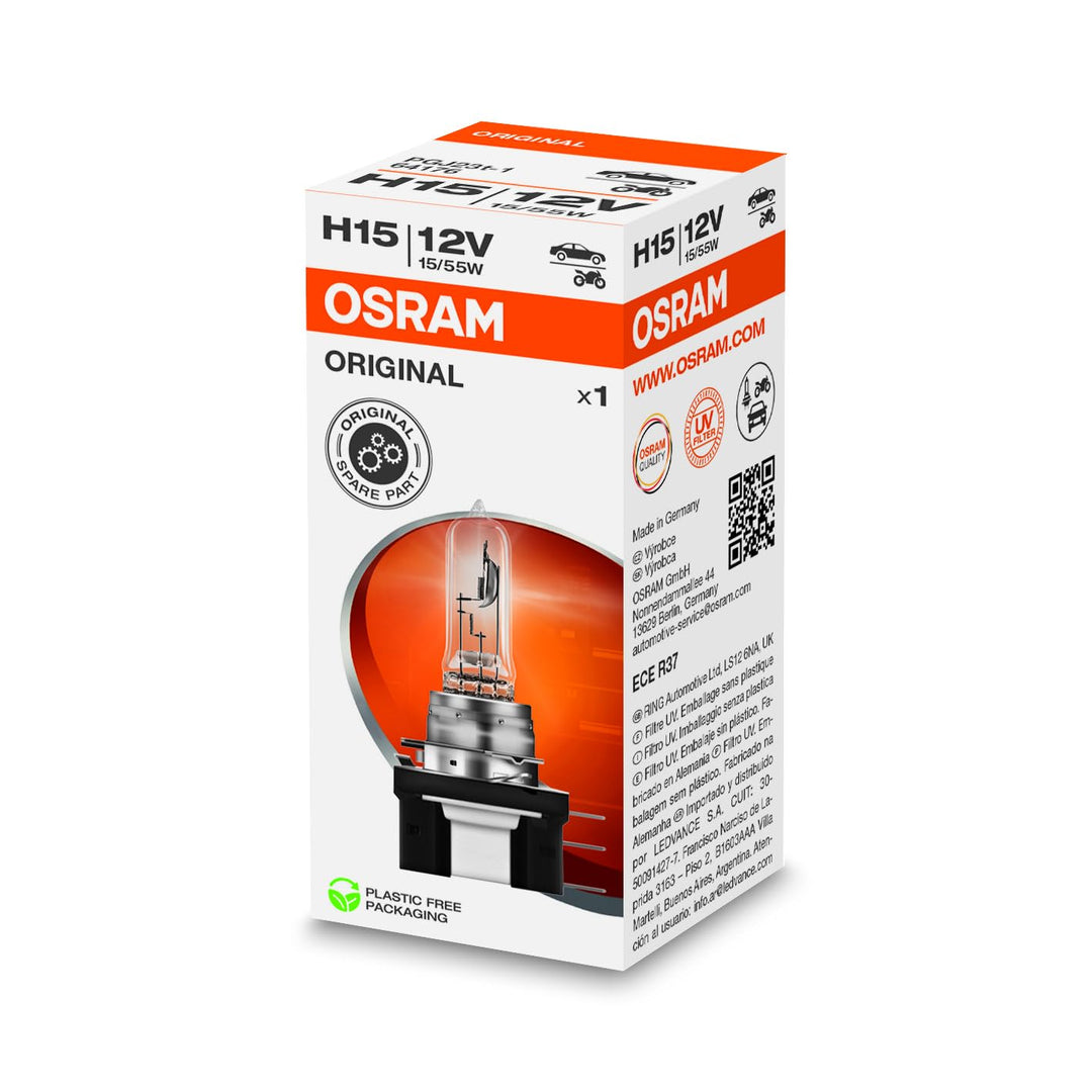 Osram ORIGINAL H15, 64176, 12V, 1er Faltschachtel, Weiss (Weiss)