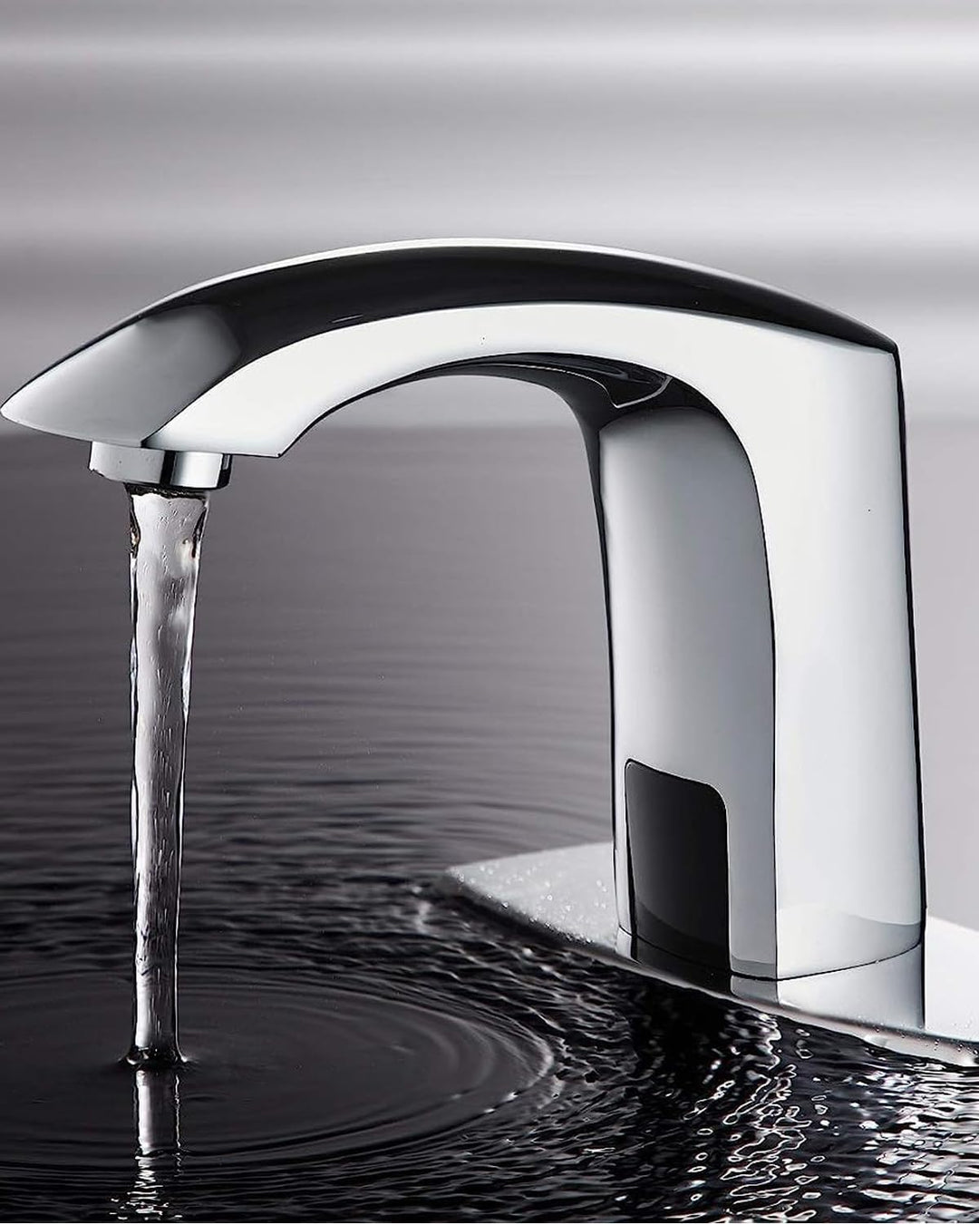 Fyeer Wasserhahn ohne Kontakt, aus Messing, mit automatischem Sensor, für Waschbecken im Badezimmer,