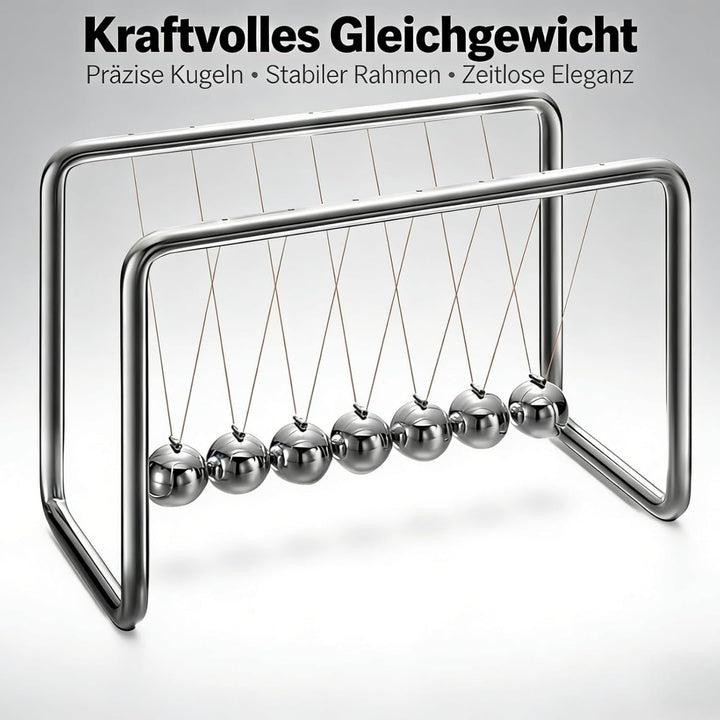 Generisch Newton Pendel, Newton Cradle mit 7 Kugeln aus Edelstahl - Klassisches Kugelstosspendel, Un