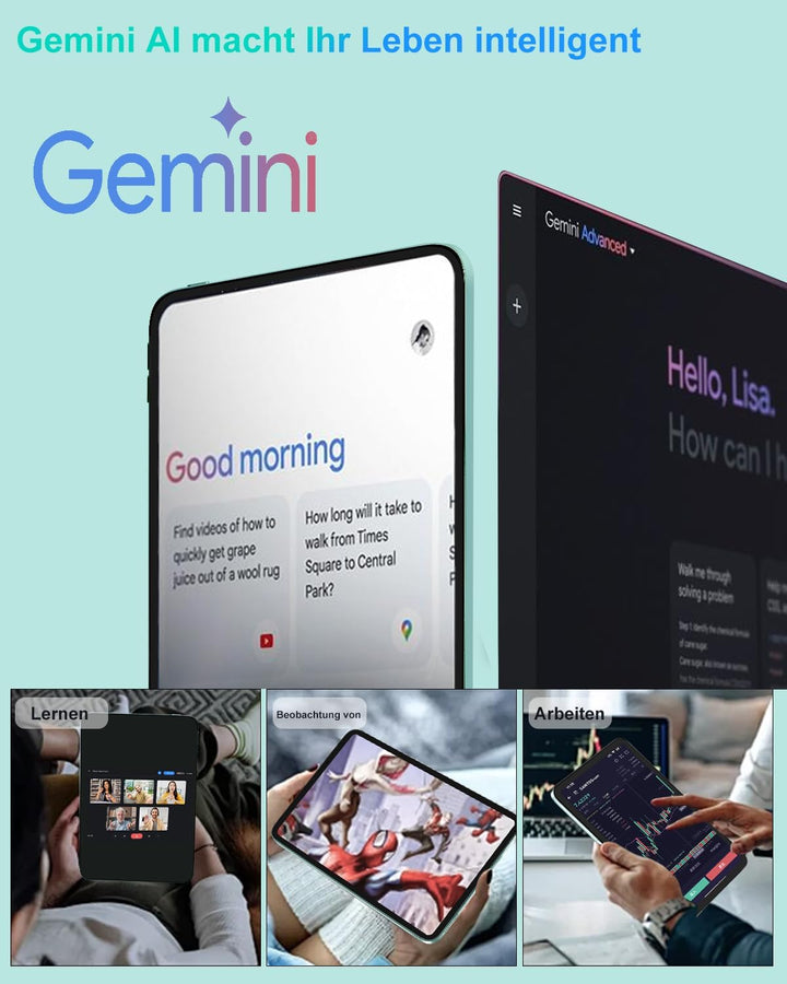 2026 Tablet 10 Zoll, Android 15, Octa-Core, 22 GB RAM + 128 GB ROM (2 TB TF) | WiFi 5G + 2,4G | GPS