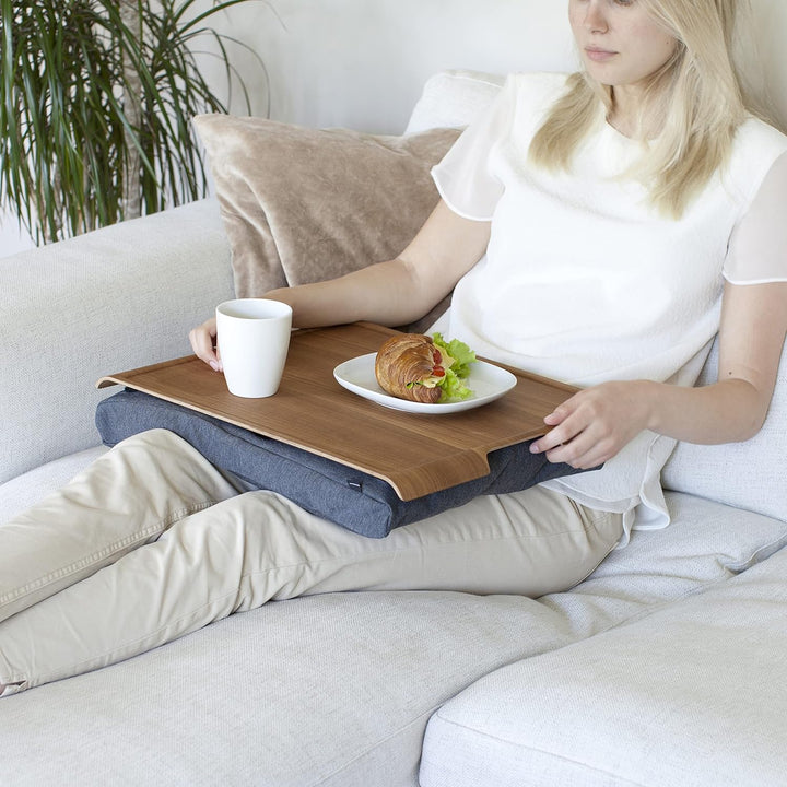 Bosign. Knietablett Laptray mit Sitzsack-Kissen für Laptop, Frühstück. Rutschfestes Tablett. Abnehmb