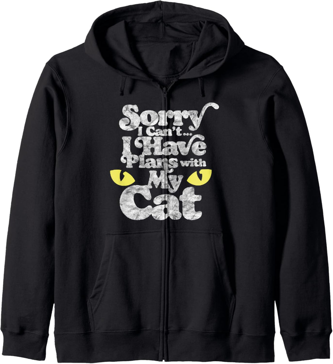 I Can't I Have Plans with My Cat Funny Cat Lover Vintage Kapuzenjacke