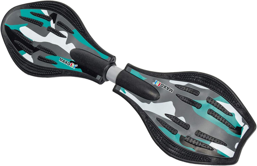 MAXOfit Waveboard Pro Close Mini | Bis 129 kg | Mit LED Leuchtrollen, Tasche und Zubehör für Kinder