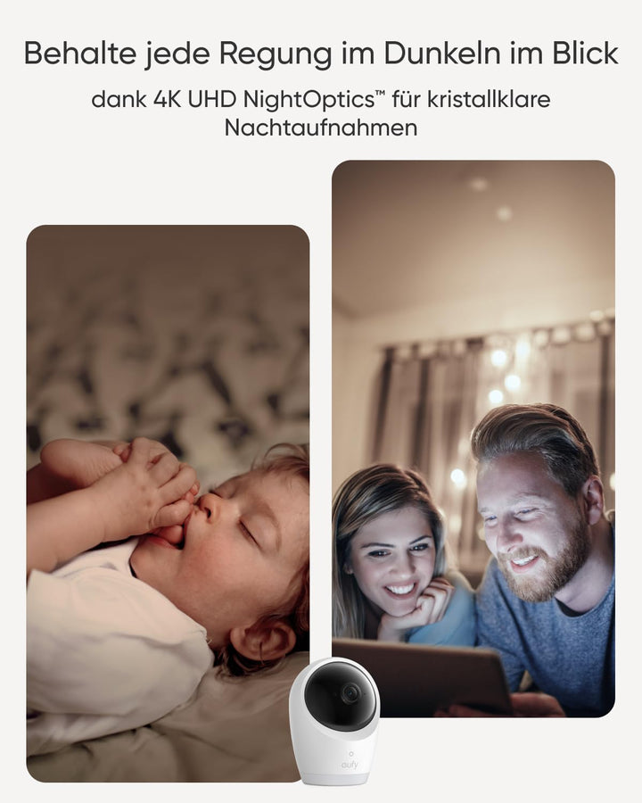 eufy Babyphone mit Kamera E21, 4K UHD, 5-Zoll-Display (720p), Hybrid-WLAN/Offline-Modus, Steuerung p