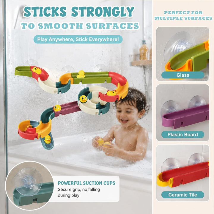 34 Stück Badespielzeug, Badewannen Kugelbahn ab 2 3 4 5 6 Jahre