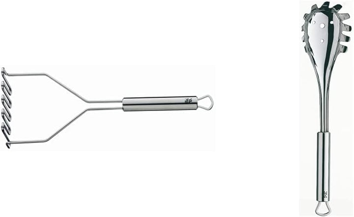 WMF Profi Plus Kartoffelstampfer 29 cm, spülmaschinengeeignet & Profi Plus Spaghettilöffel 32 cm, Cr