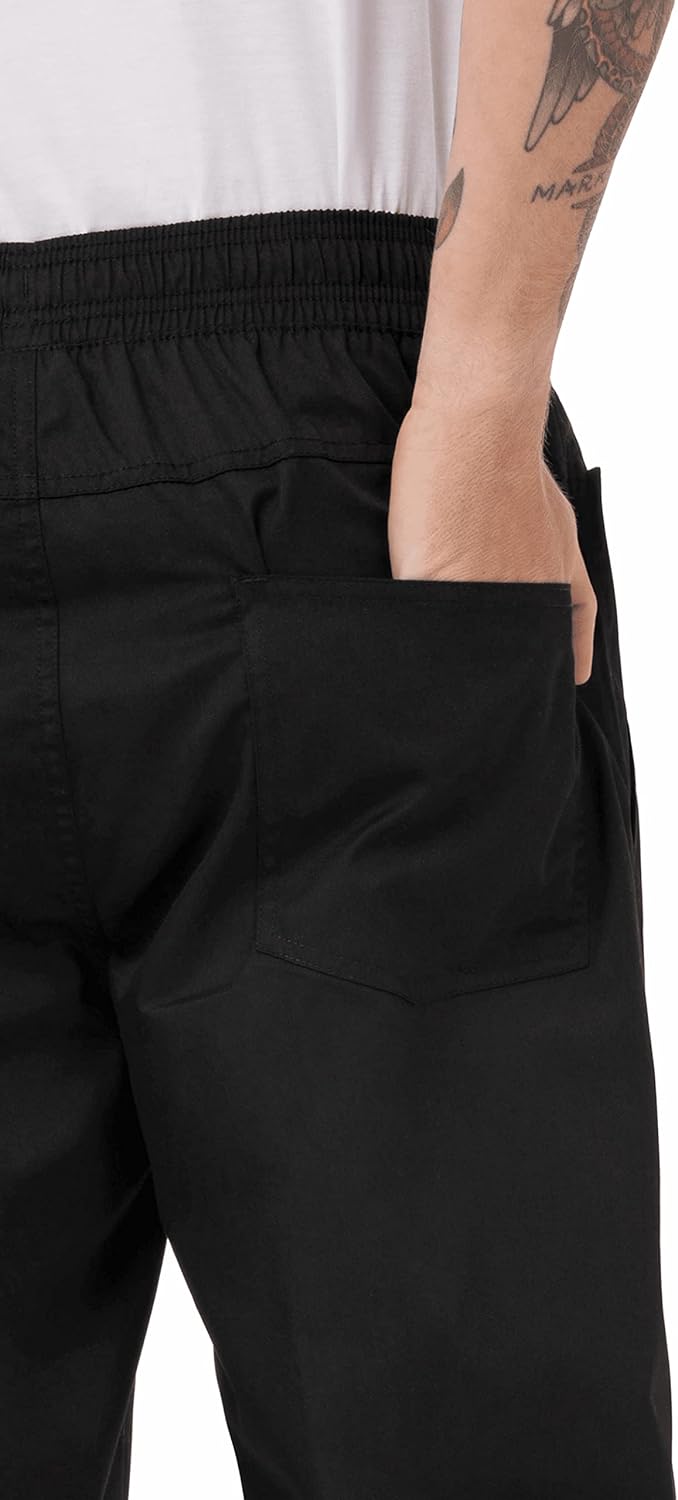 Chef Works BBLW Basic Herren Baggy Leichte Chef Hose, BBLW-BLK-S, S