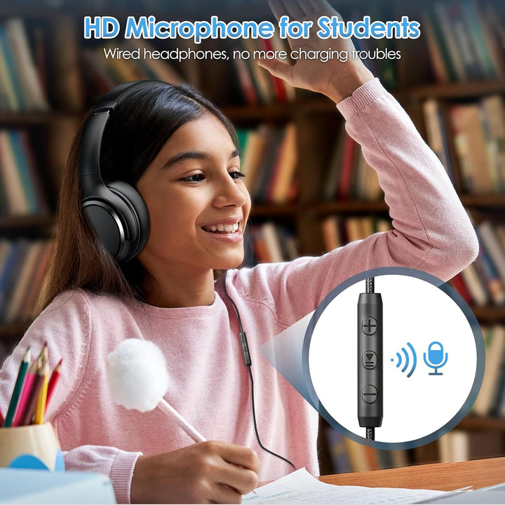INFURTURE Kopfhörer USB C Kopfhörer mit Kabel Noise Cancelling Kopfhoerer Over Ear, 28 dB ANC, Leich
