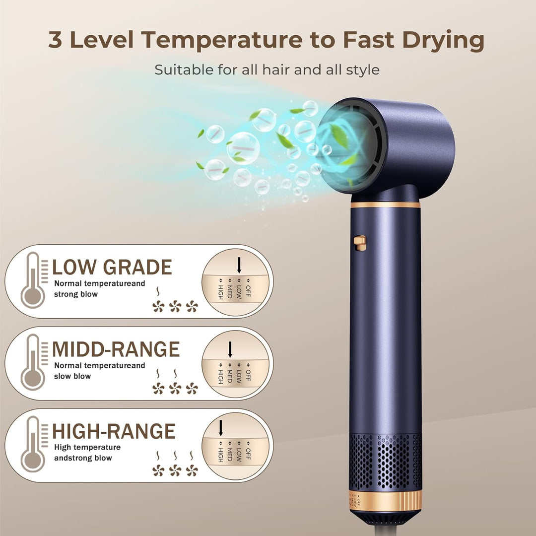 UKLISS Hairstyler 5 in 1 Airbrush Haarstyler | Pro Air Styler Set - 1000W Rundbürstenföhn, Air Curle