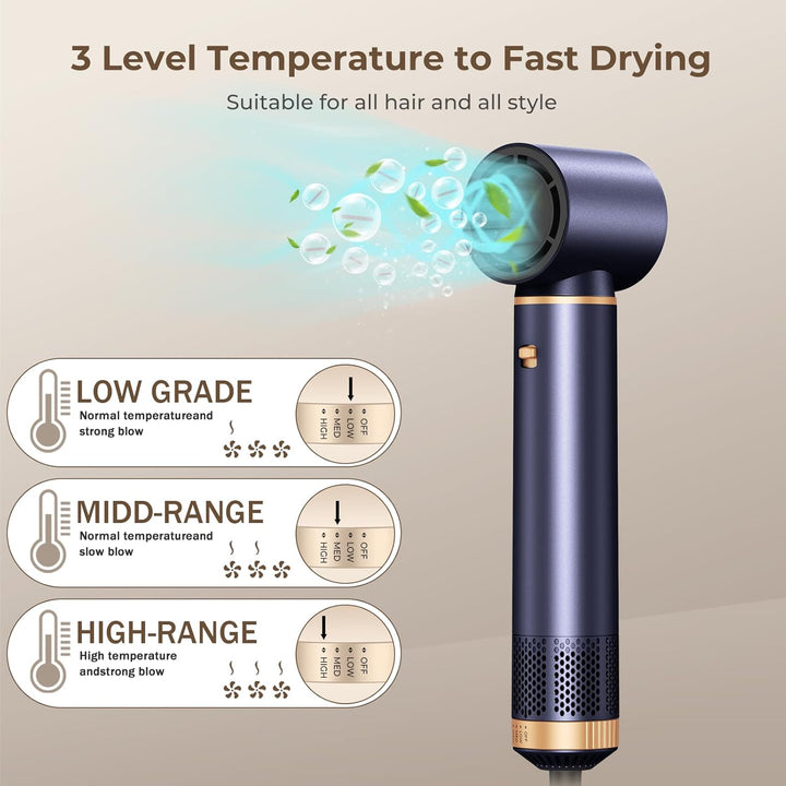 UKLISS Hairstyler 5 in 1 Airbrush Haarstyler | Pro Air Styler Set - 1000W Rundbürstenföhn, Air Curle