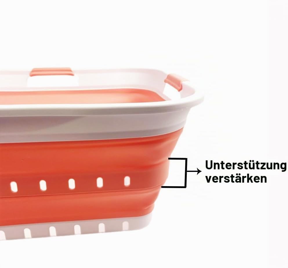 SAMMART 42L Faltbarer Wäschekorb aus Kunststoff – Faltbarer Pop-Up-Aufbewahrungsbehälter/Organizer –