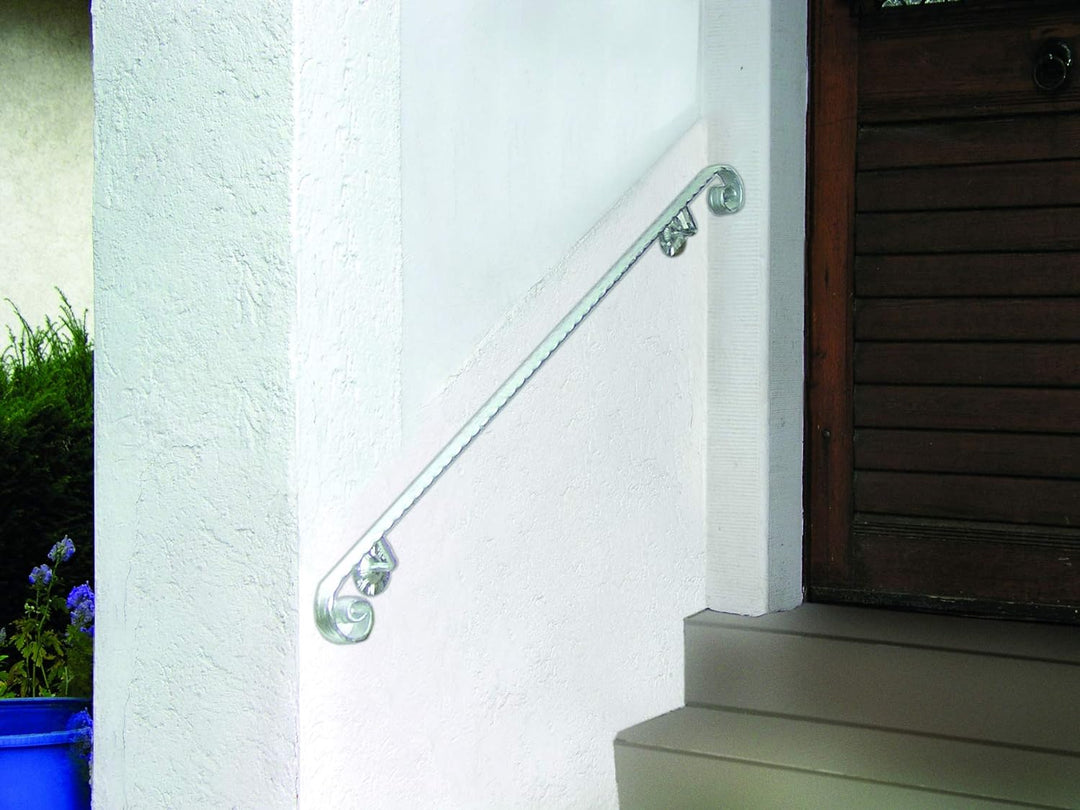 Alberts 440022 Handlauf | Schmiedeeisen, 2 Stützen | feuerverzinkt | 40 x 800 mm, 800 mm
