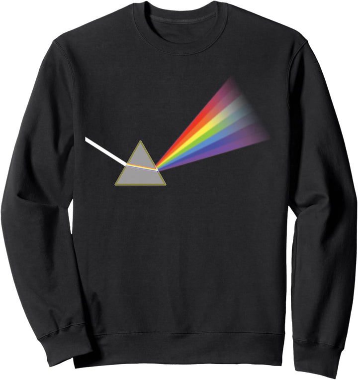 Prisma mit Regenbogenfarben und weissem Lichtstrahl Design Sweatshirt