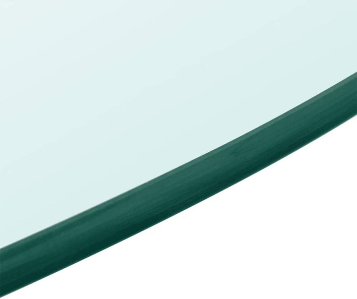 homiuse Tischplatte aus Gehärtetem Glas Rund 700 mm Transparent Runder Desktop Gehärtetes Glas Tisch