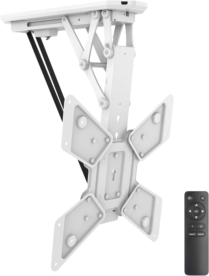 mywall HL12WML Klappbarer, motorisierter Deckenhalter für Flachbildschirme 23-55 Zoll (58-140cm) bis