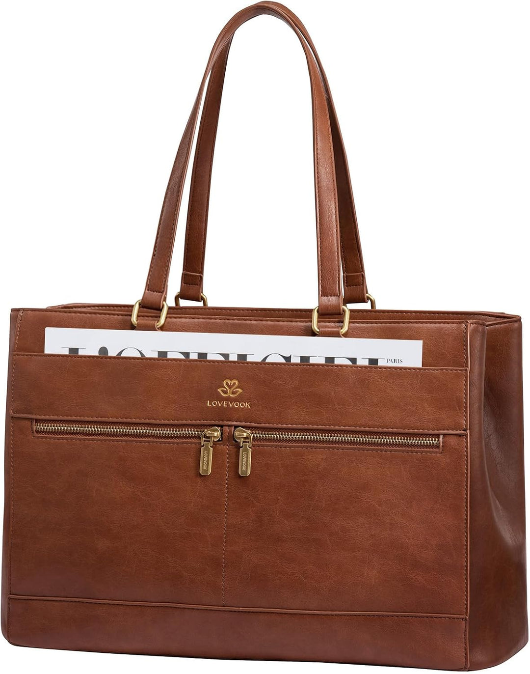 LOVEVOOK Handtasche Damen Gross, 17,3 Zoll Laptoptasche Elegant Arbeitstasche Aktentasche, Leicht Sh