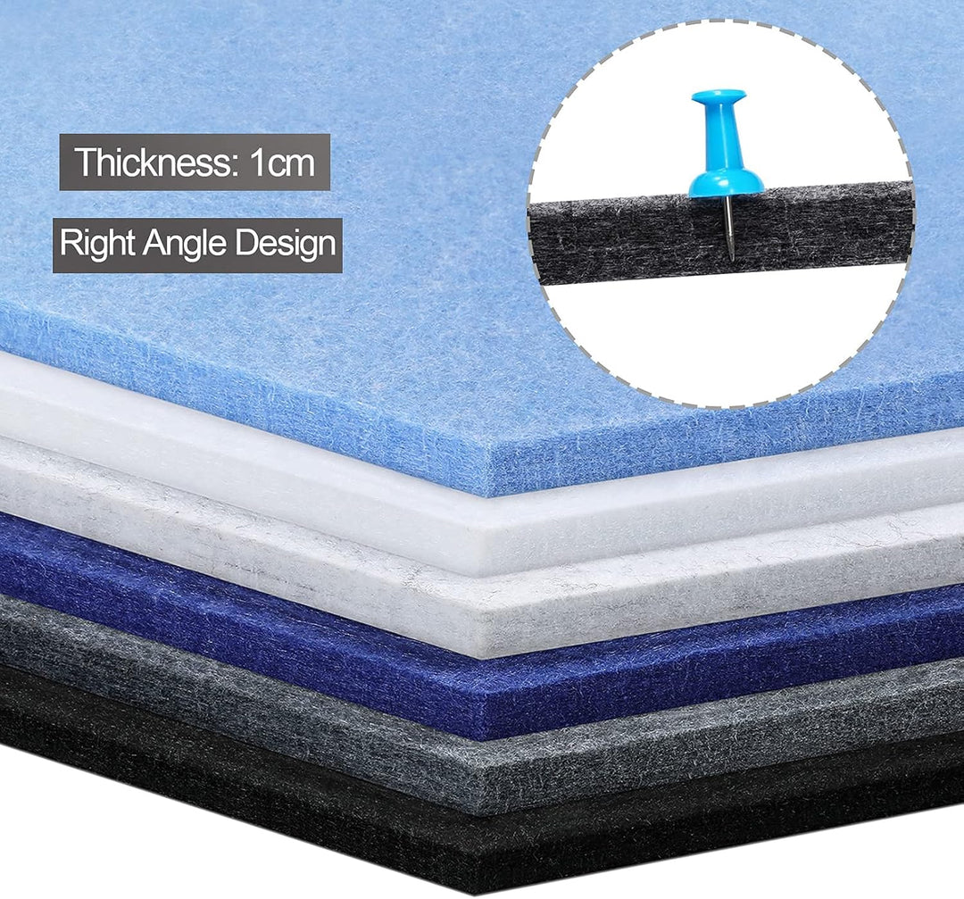 HyFanStr Upgrade Grösser Pinnwand Filz Selbstklebend 30x26cm, Sechseckige Korkplatte Pinnwand zum An