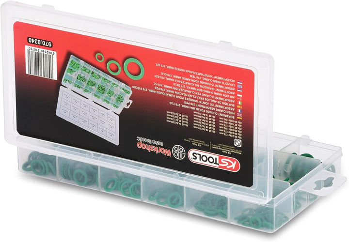 KS Tools 970.0340 Sortiment O-Ringe für Klima, HNBR, 270-tlg.