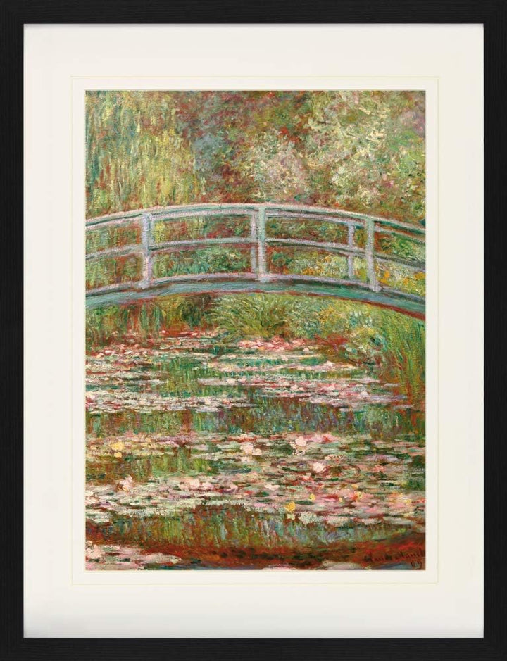 1art1 Claude Monet Poster Die Japanische Brücke, 1899 Gerahmtes Bild Mit Edlem Passepartout | Wand-B