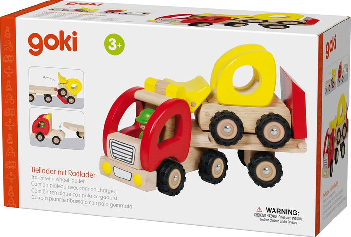 Goki 55963 - Tieflader Spielzeug