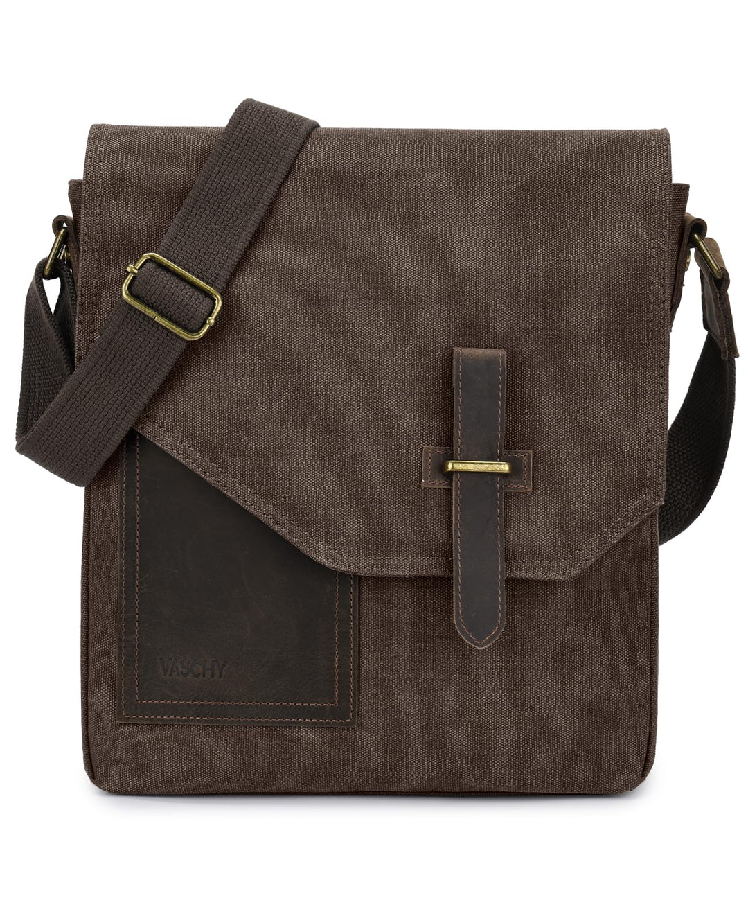 VASCHY Klein Umhängetasche Herren mit RFID-Schutz,Vintage Messenger Bag Herrentasche Schultertasche