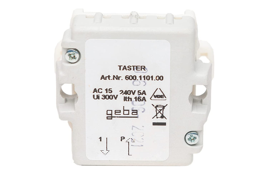 geba Schalteinsatz J-1T/1 Taster einseitig tastend für Schlüsselschalter Garagentor Tür Tor Schranke